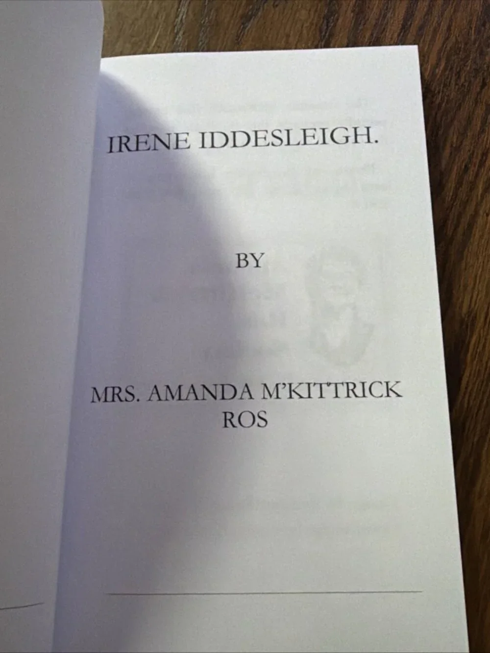 IRENE IDDESLEIGH (AMANDA‎ MCKITTRICK ROS HERITAGE